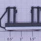 Lionel 18228-237 Gray and White End Handrail without Chain