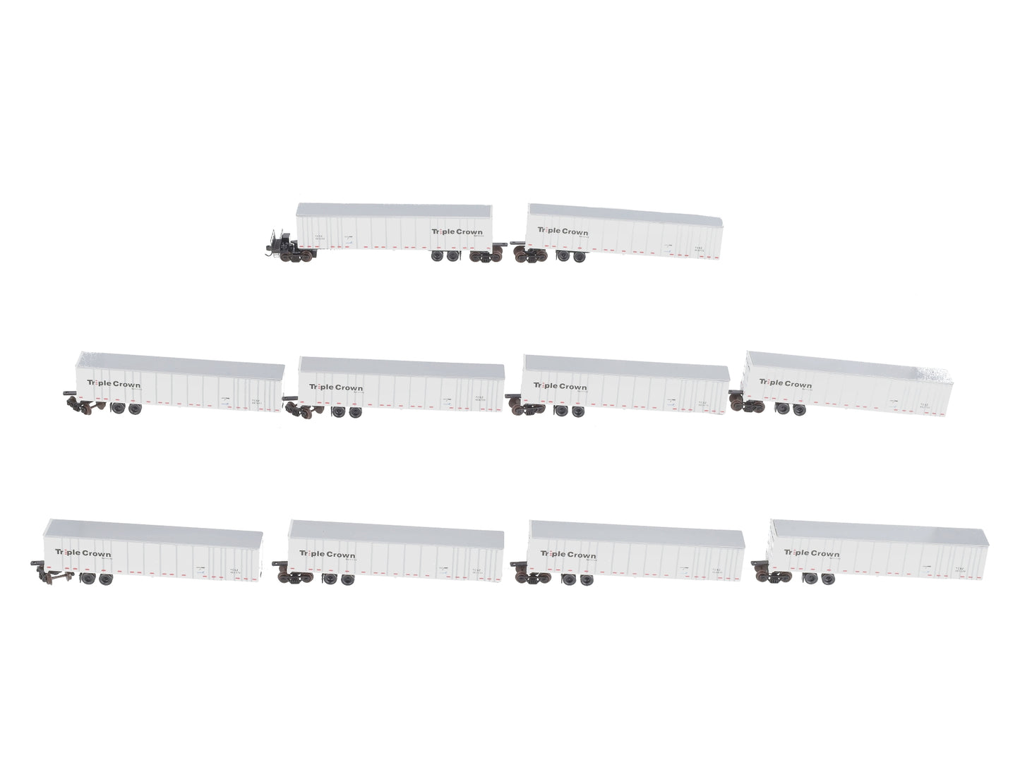 Deluxe Innovations 18010-10A N Triple Crown Services RoadRailer Trailer 10-Pack EX/Box