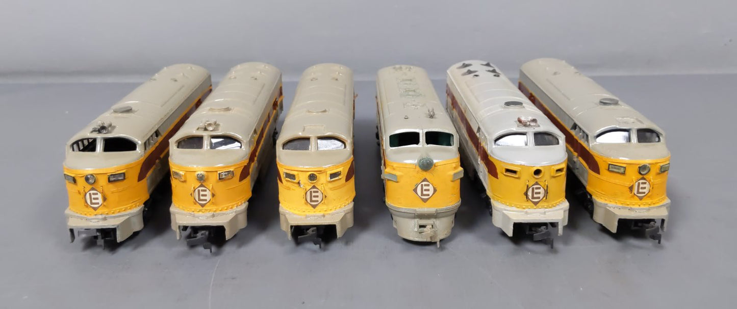AHM 5027 HO Erie Lackawanna Diesel Locomotive & Dummy Unit [3 Pairs] -Custom VG