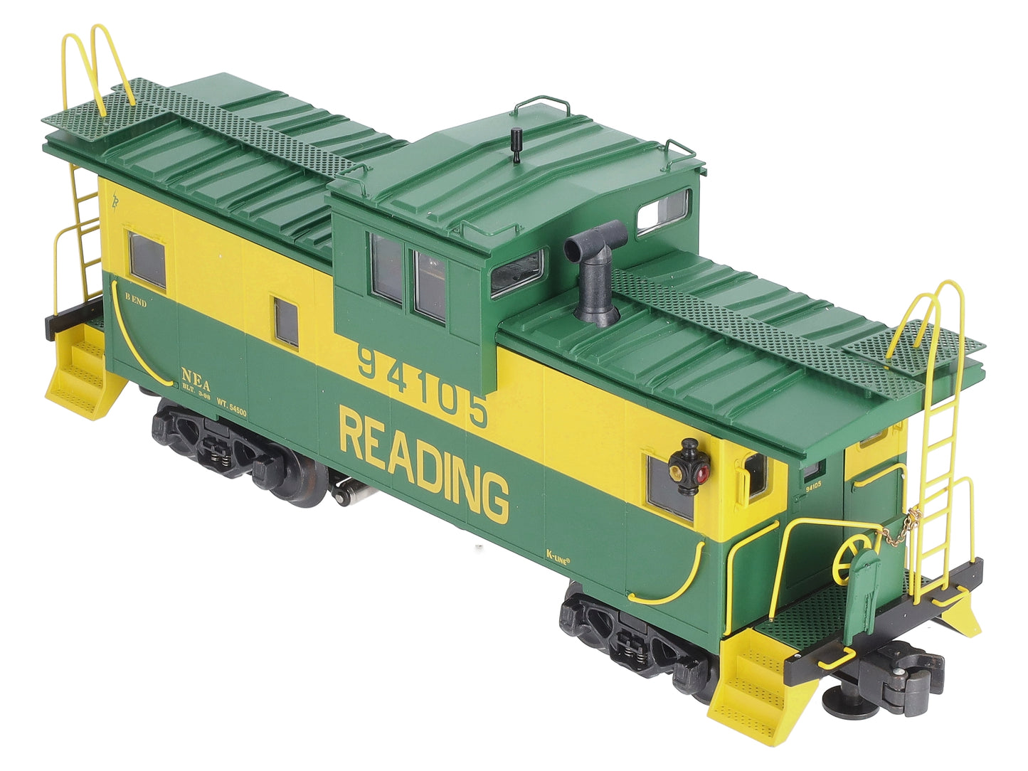 K-Line K613-1932 O Gauge Reading Extented Vision Scale Smoking Caboose #94105 LN/Box