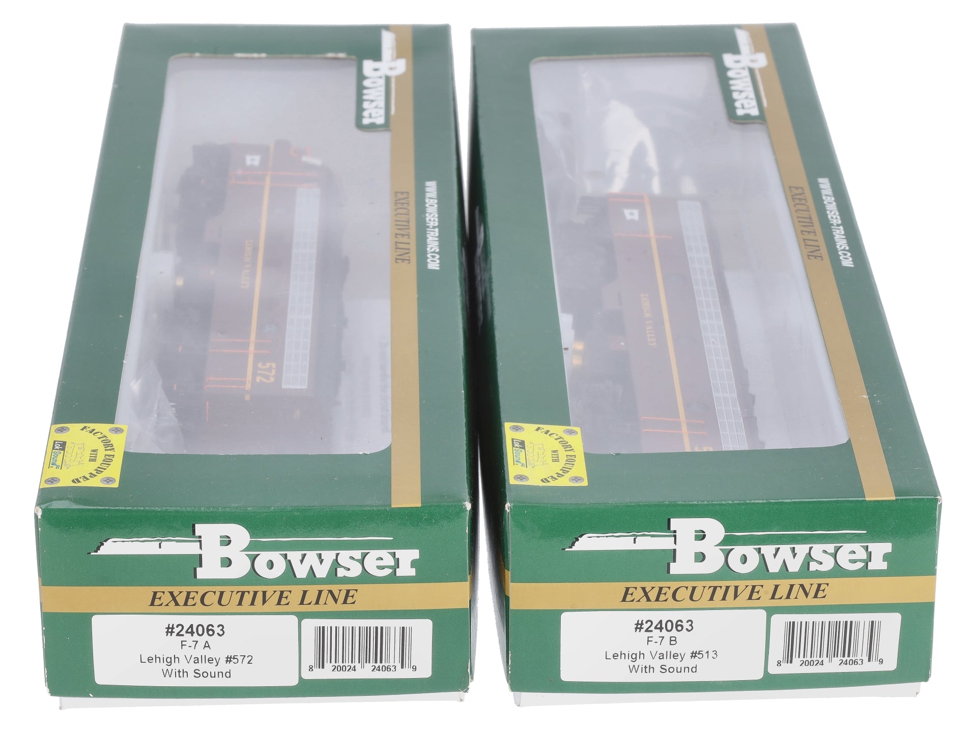Bowser 24063 HO LV EMD F7A/B Diesel Locomotive with LokSound & DCC #572/513