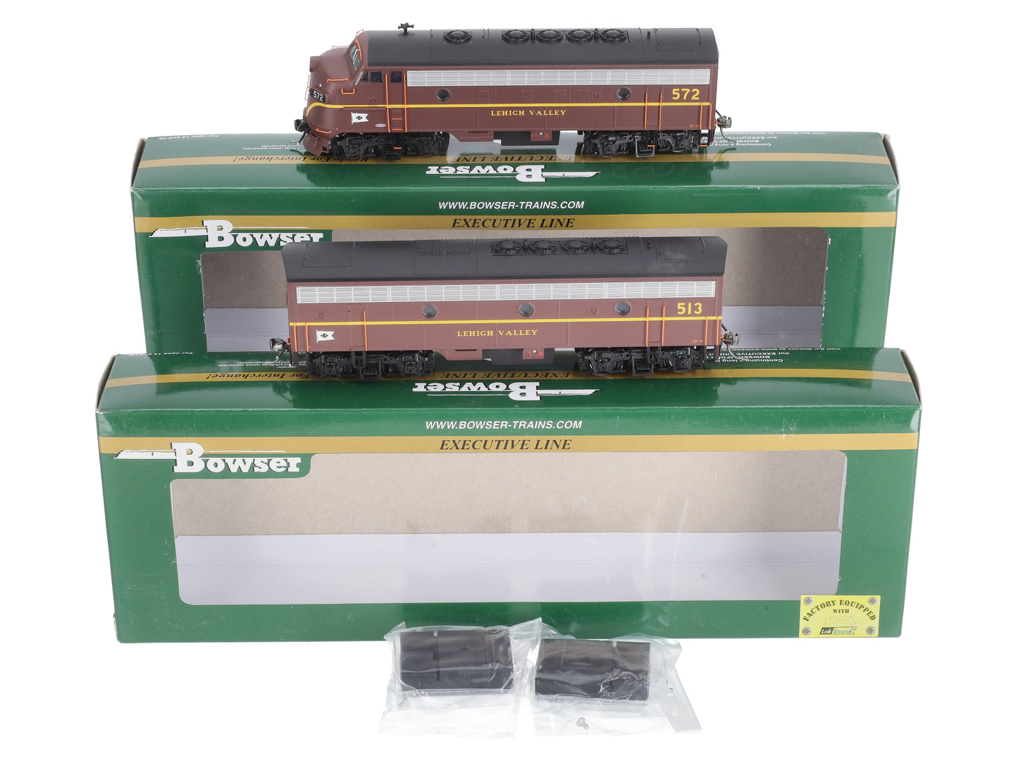 Bowser 24063 HO LV EMD F7A/B Diesel Locomotive with LokSound & DCC #572/513