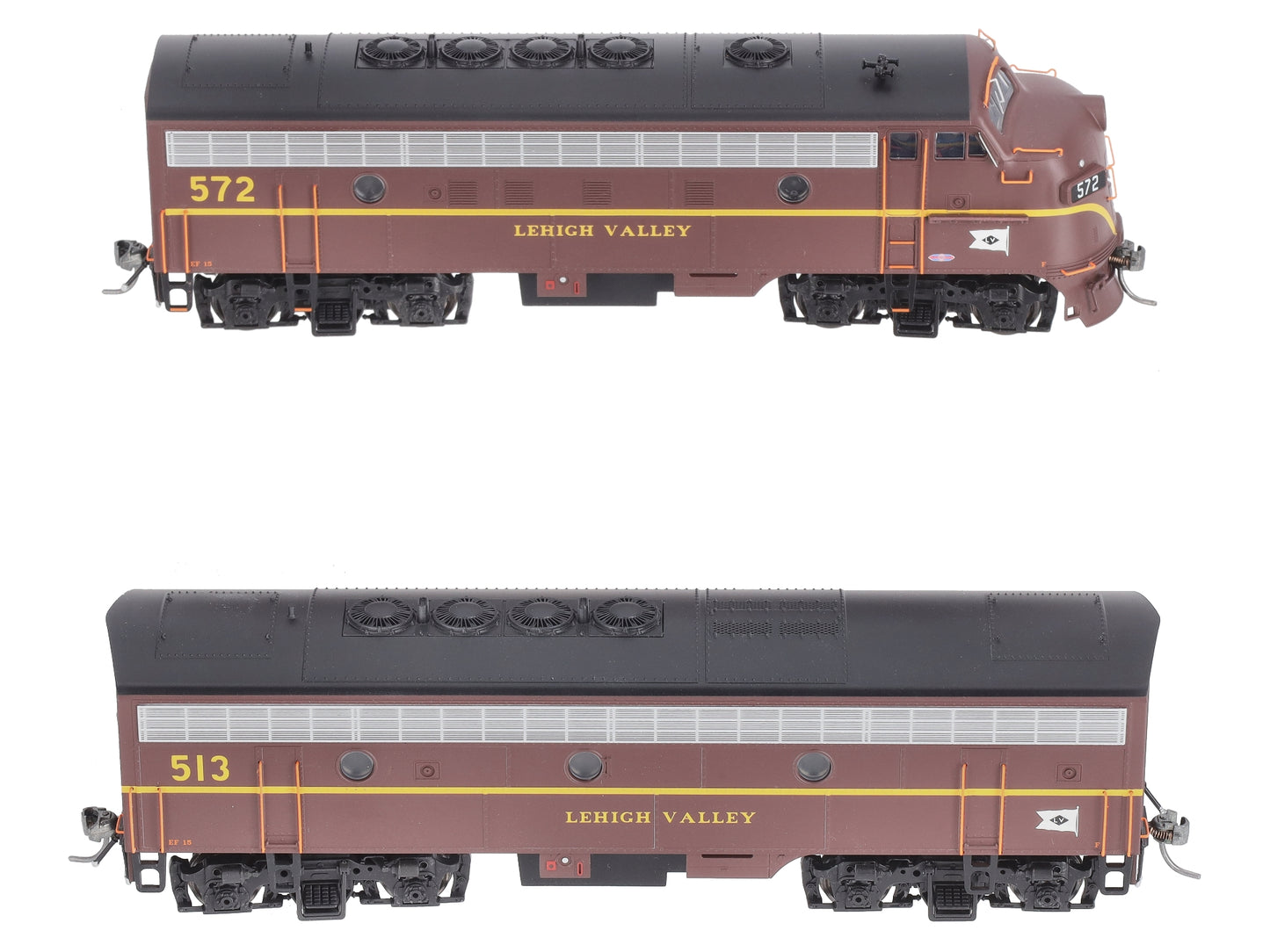 Bowser 24063 HO LV EMD F7A/B Diesel Locomotive with LokSound & DCC #572/513