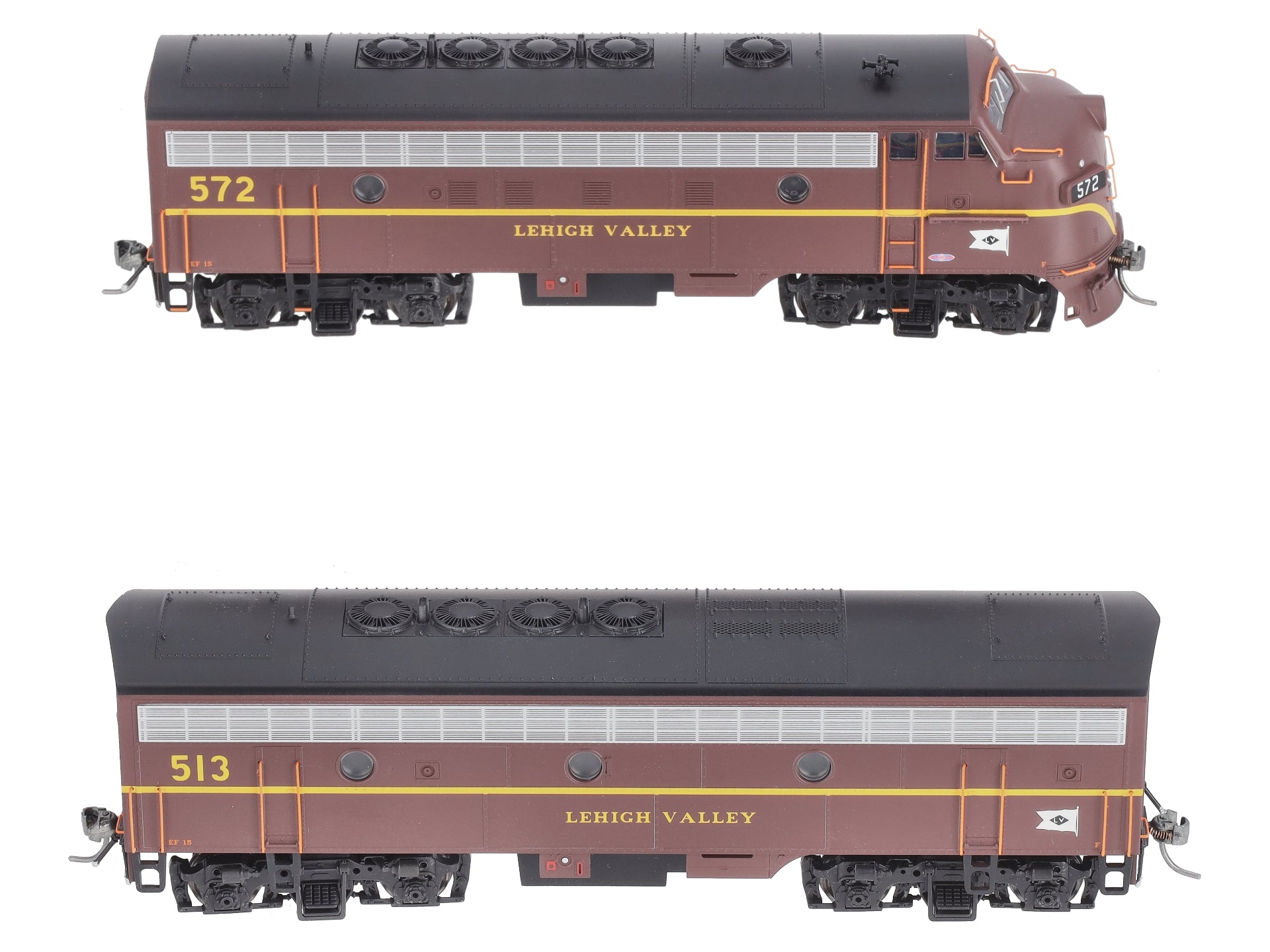 Bowser 24063 HO LV EMD F7A/B Diesel Locomotive with LokSound & DCC #572/513