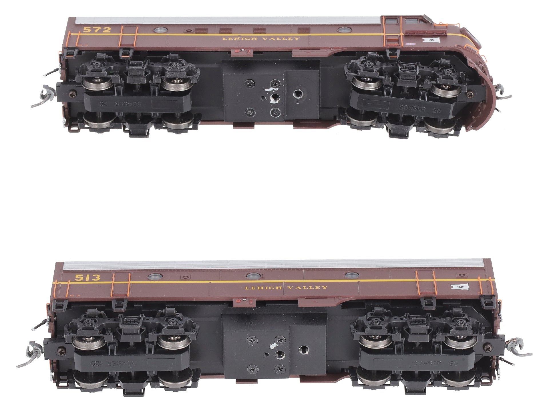 Bowser 24063 HO LV EMD F7A/B Diesel Locomotive with LokSound & DCC #572/513