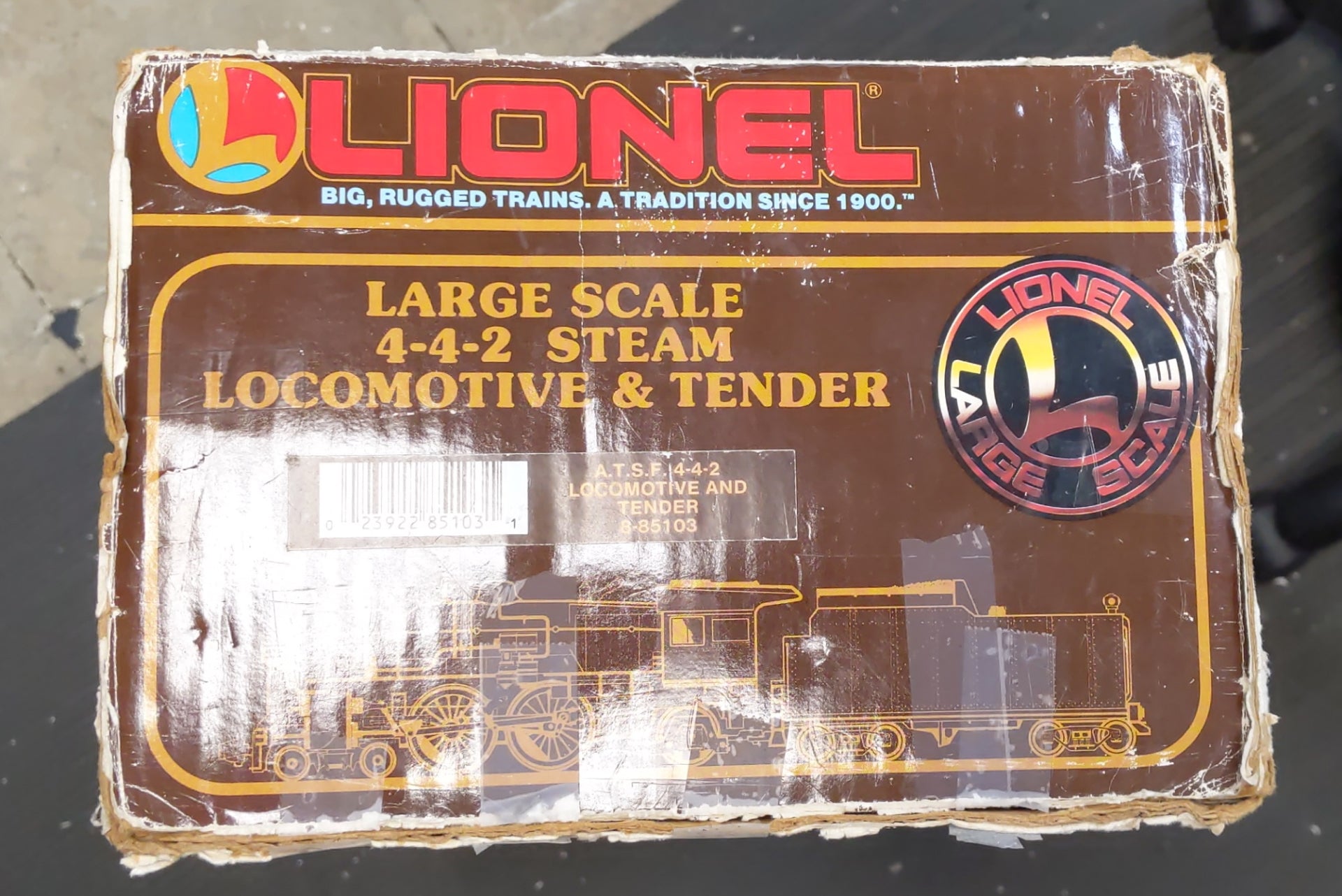 Lionel 8-85103 G Scale AT&SF 4-4-2 Steam Locomotive & Tender LN/Box