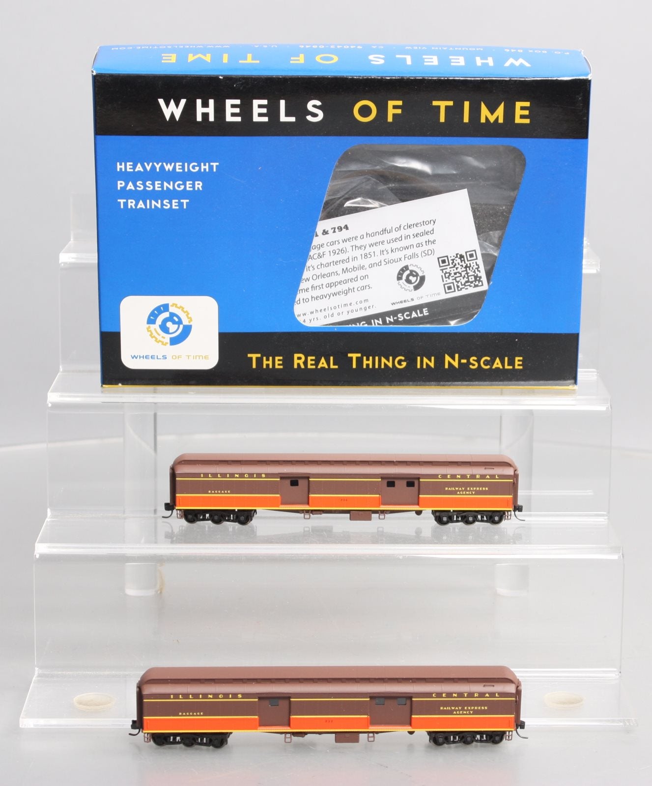 Wheels of Time 296TS N IC 70' Heavyweight Baggage-Express Passenger Car #791,794
