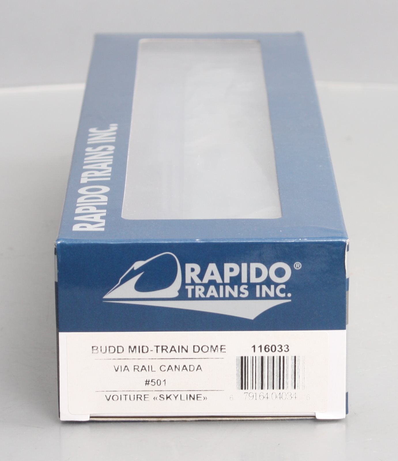 Rapido Trains 116033 HO Via Rail Canada Budd Mid-Train Dome #501