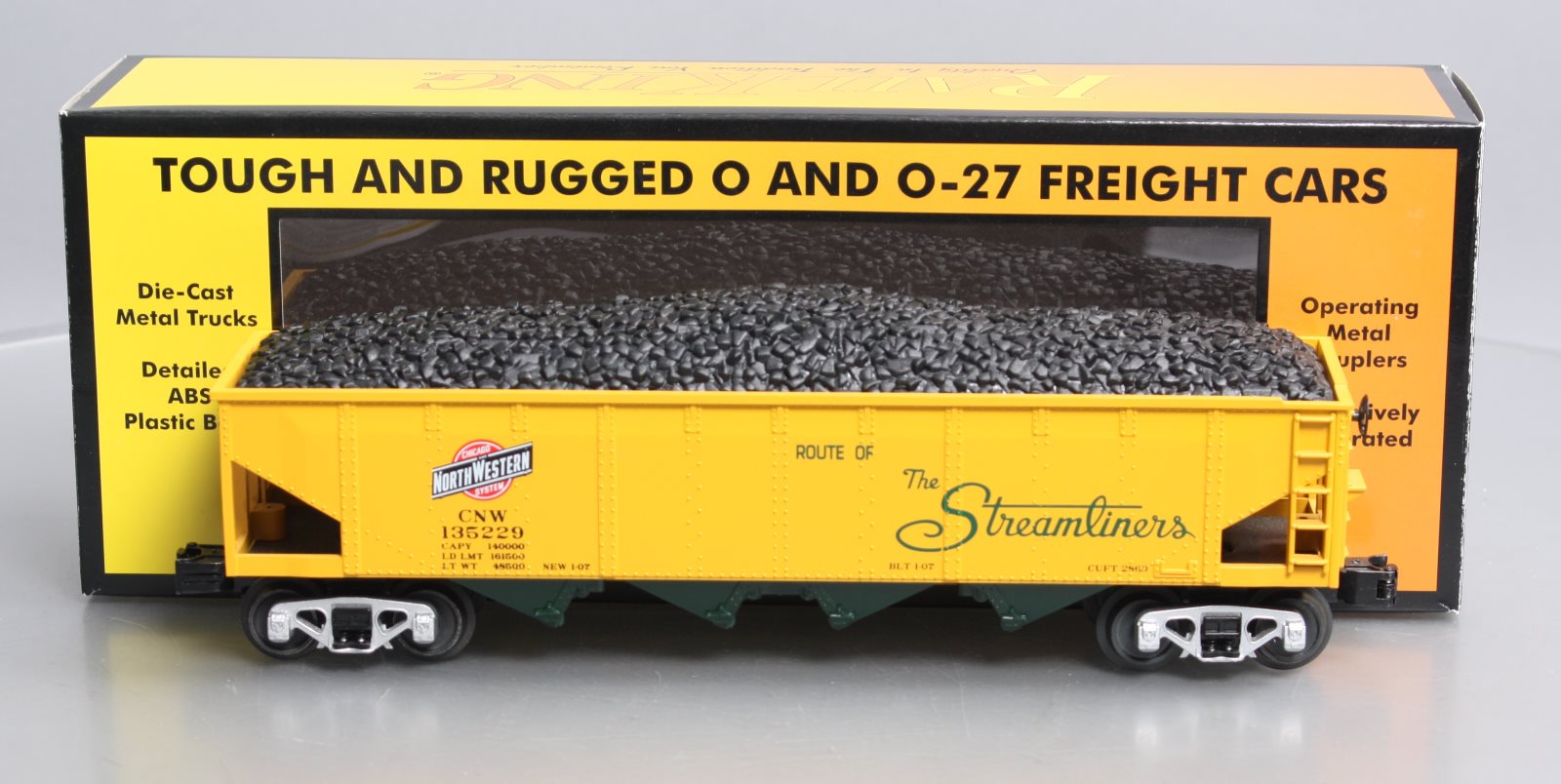 MTH 30-75683 O Chicago North Western RailKing 4-Bay Hopper Car #135229