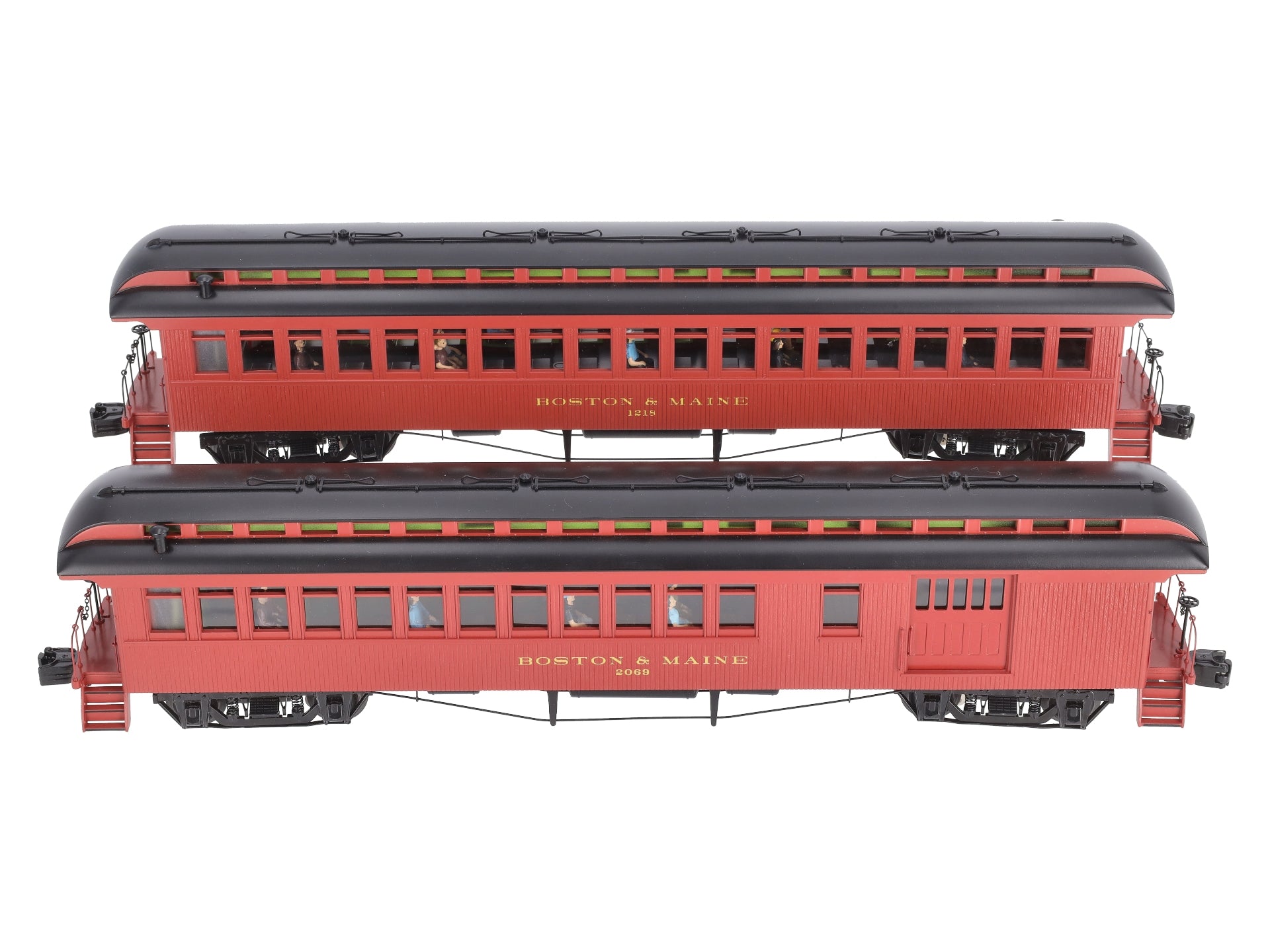 Lionel 2227200 O Boston & Maine Wood Coach/Combine (Set of 2)