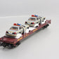 MTH 20-98488 O Ohio Central Flatcar with 2 Ford Police Cars #891525 LN/Box