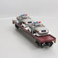 MTH 20-98488 O Ohio Central Flatcar with 2 Ford Police Cars #891525 LN/Box