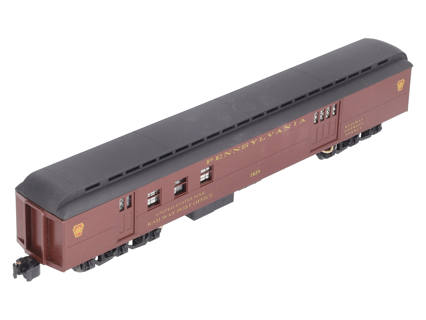 American Models S Scale Hi-Rail PRR 70' Heavyweight RPO Car #1624 LN/Box