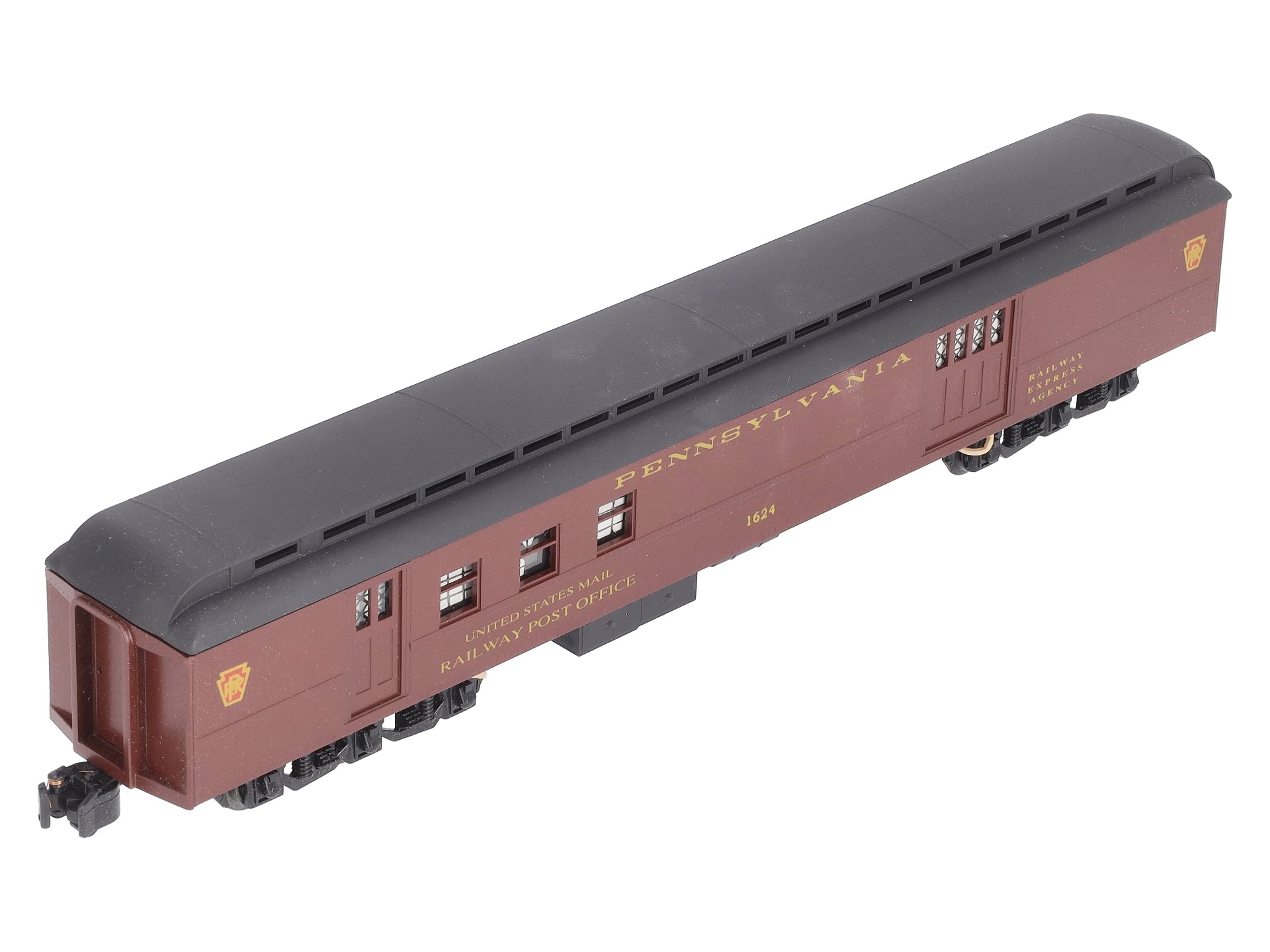 American Models S Scale Hi-Rail PRR 70' Heavyweight RPO Car #1624 LN/Box