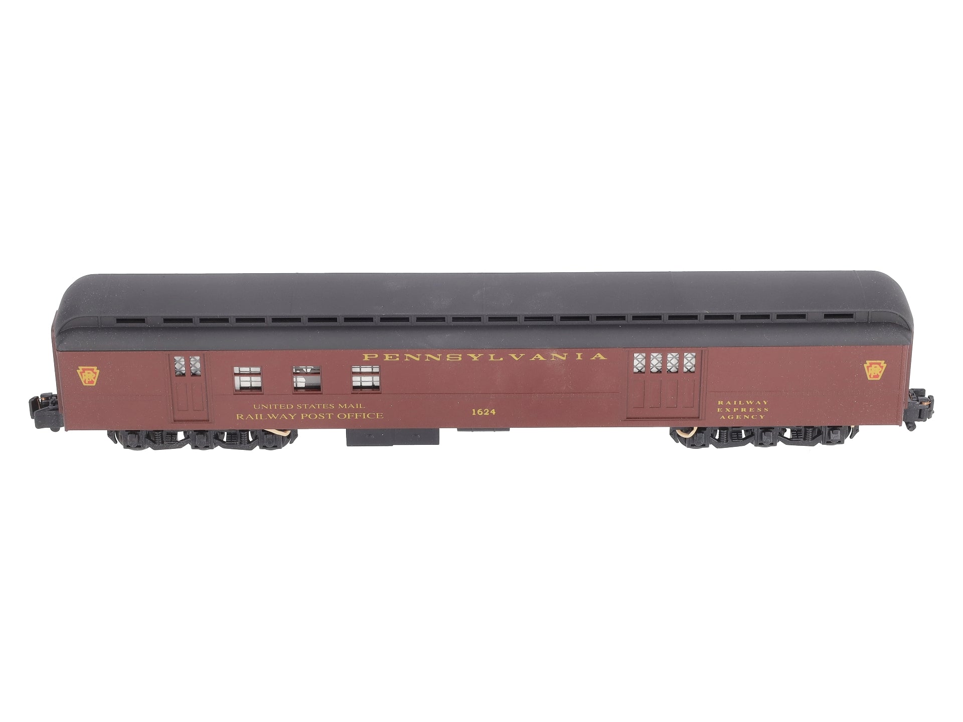 American Models S Scale Hi-Rail PRR 70' Heavyweight RPO Car #1624 LN/Box