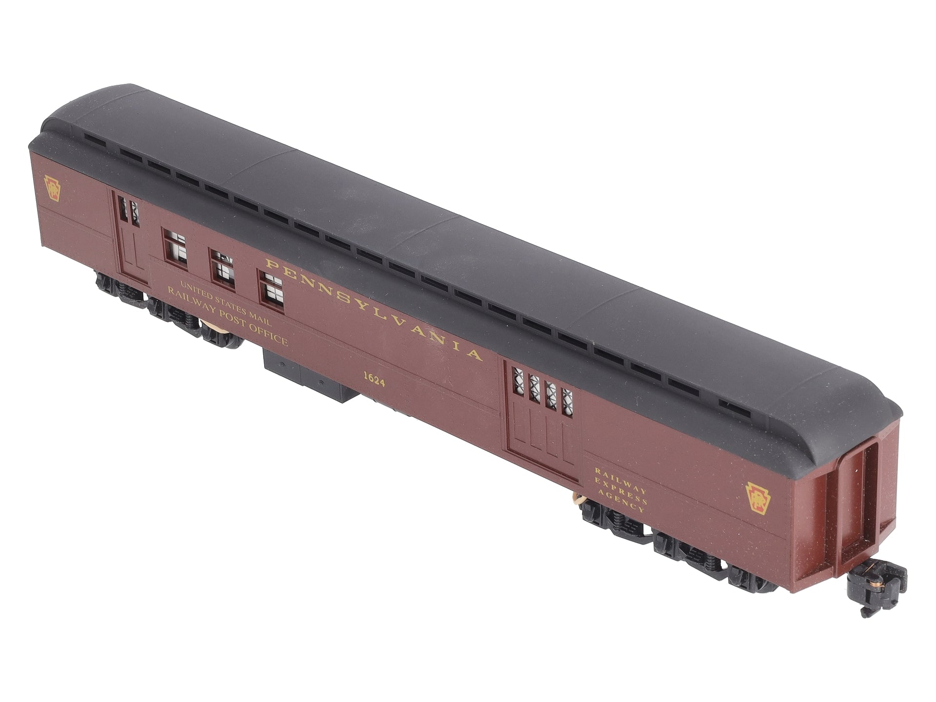 American Models S Scale Hi-Rail PRR 70' Heavyweight RPO Car #1624 LN/Box