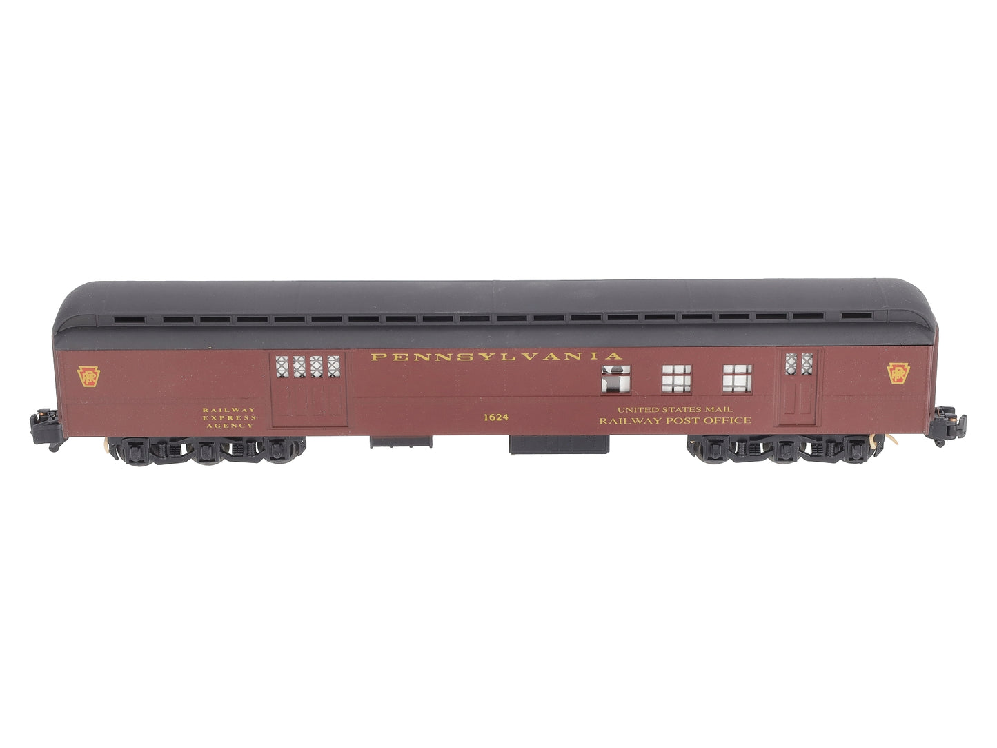 American Models S Scale Hi-Rail PRR 70' Heavyweight RPO Car #1624 LN/Box