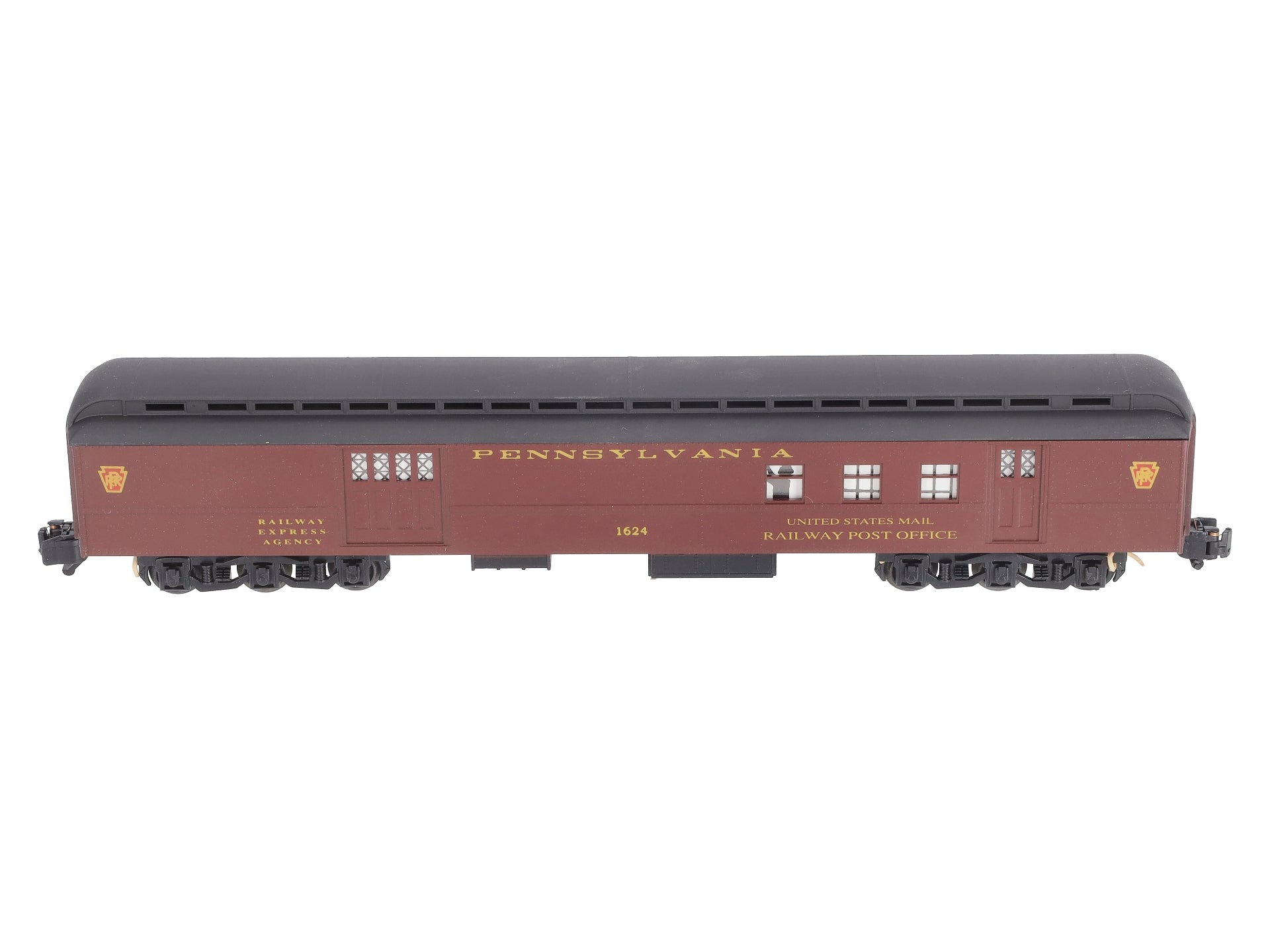 American Models S Scale Hi-Rail PRR 70' Heavyweight RPO Car #1624 LN/Box