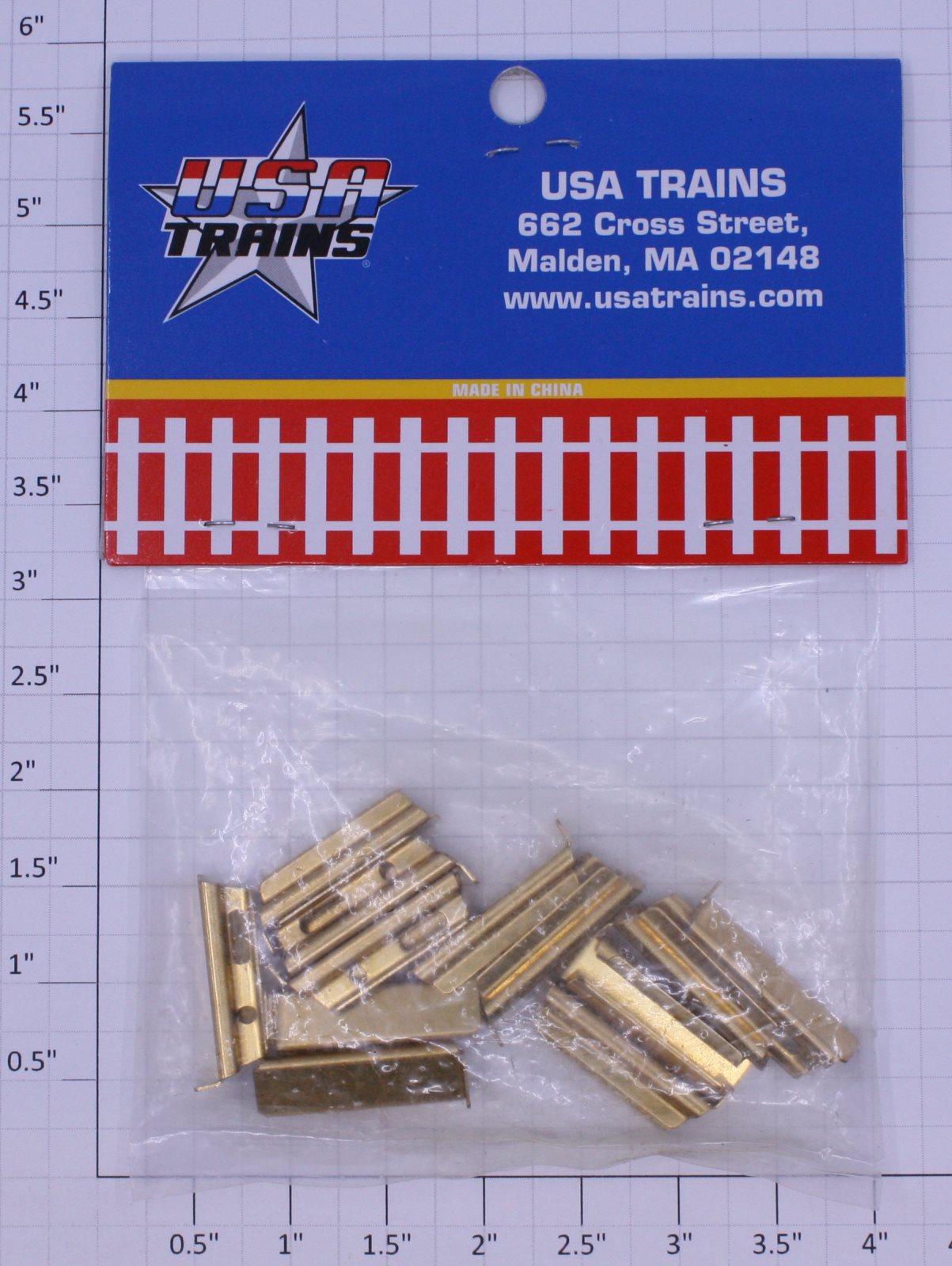USA Trains R80001 G Gauge Brass Track Rail Joiners (Bag of 12)