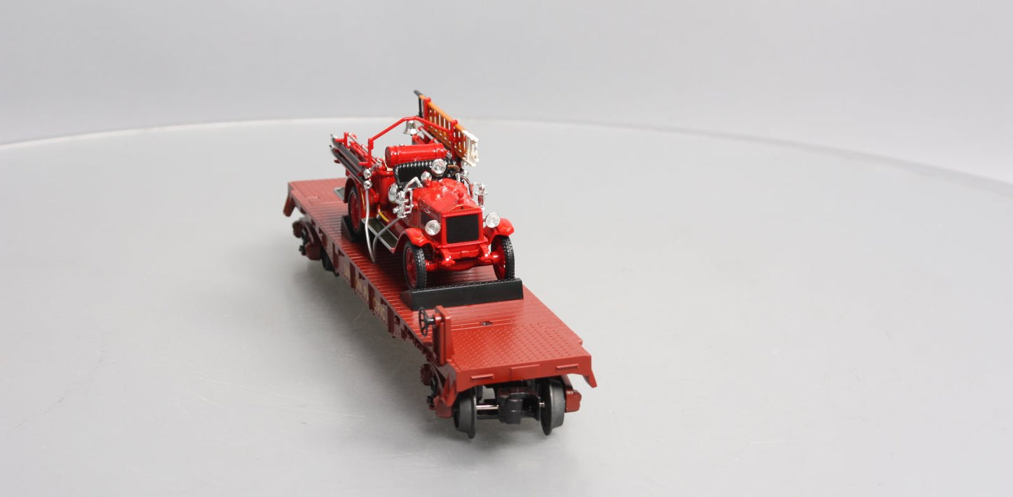 MTH 30-76403 UP Flat Car w/'23 Maxim C1 Fire Truck