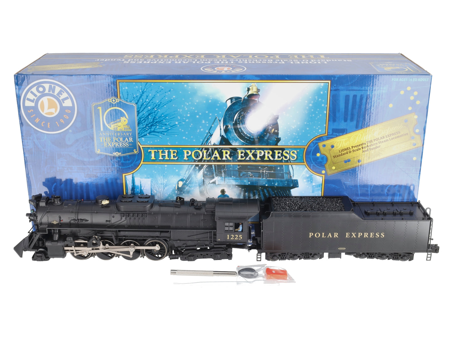Lionel 6-11451 O Polar Express 10th Anniversary Berkshire Steam Locomotive #1225