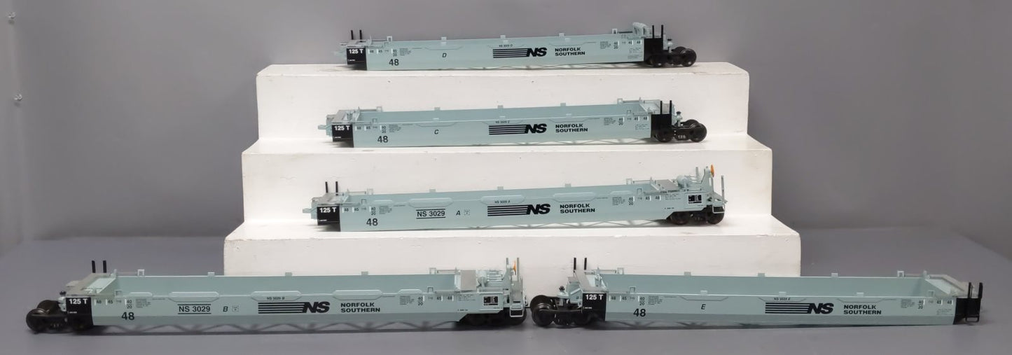 USA Trains R17159 G NS Intermodal 5 Unit Set w/o Containers (Metal Wheels) EX