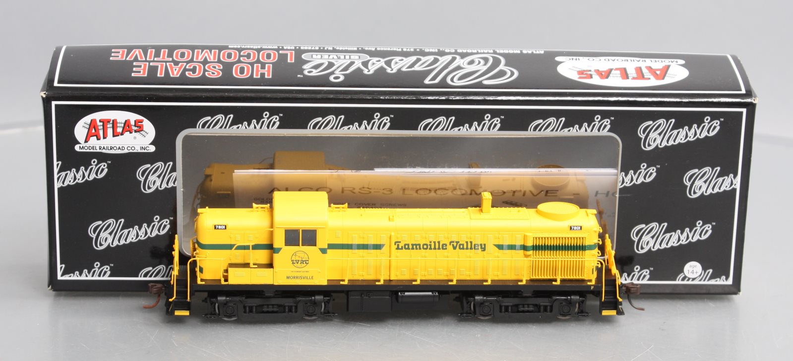 Atlas 10001296 HO Scale Lamoille Valley RS-3 Diesel Locomotive #7801