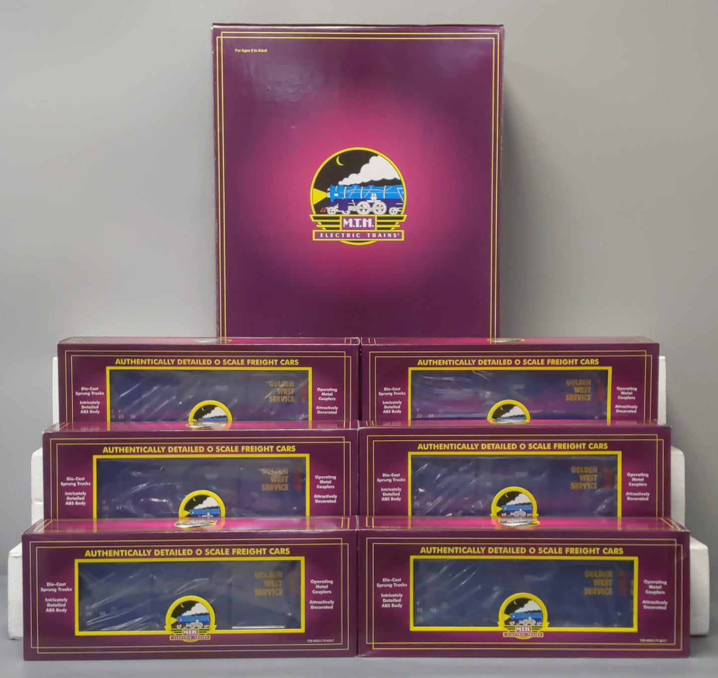 MTH 20-90418 O Golden West Services 50’ High Cube Box Car Set (Set of 6)