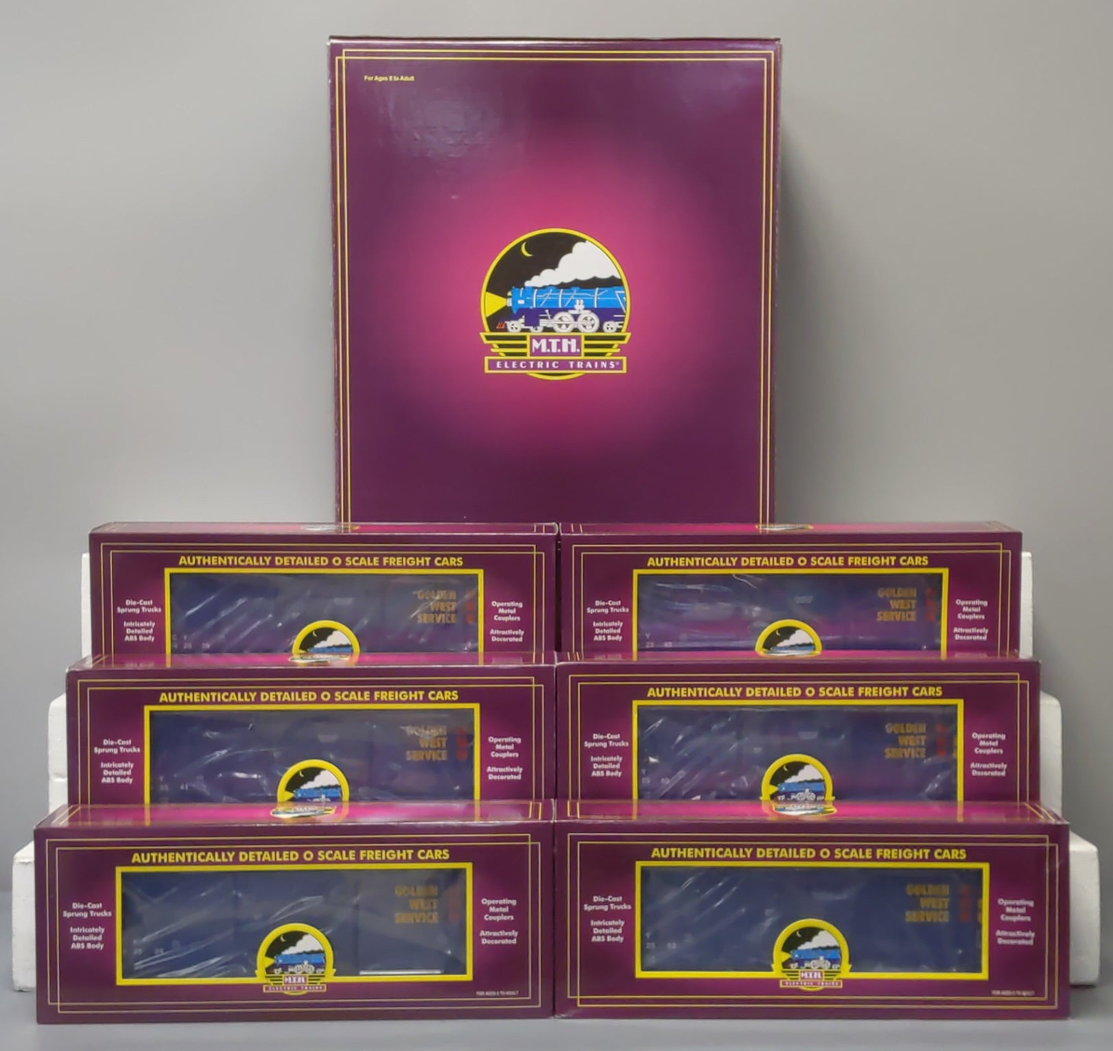 MTH 20-90418 O Golden West Services 50’ High Cube Box Car Set (Set of 6)
