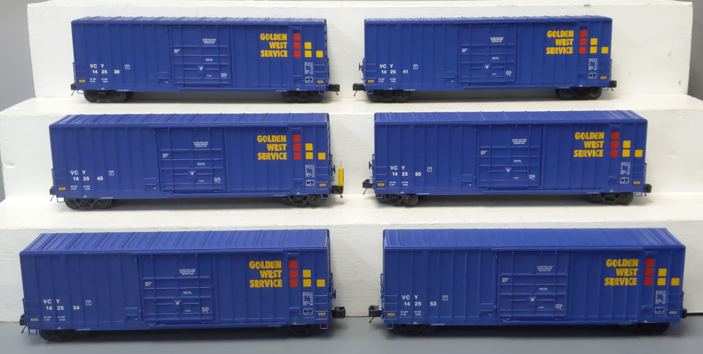 MTH 20-90418 O Golden West Services 50’ High Cube Box Car Set (Set of 6)