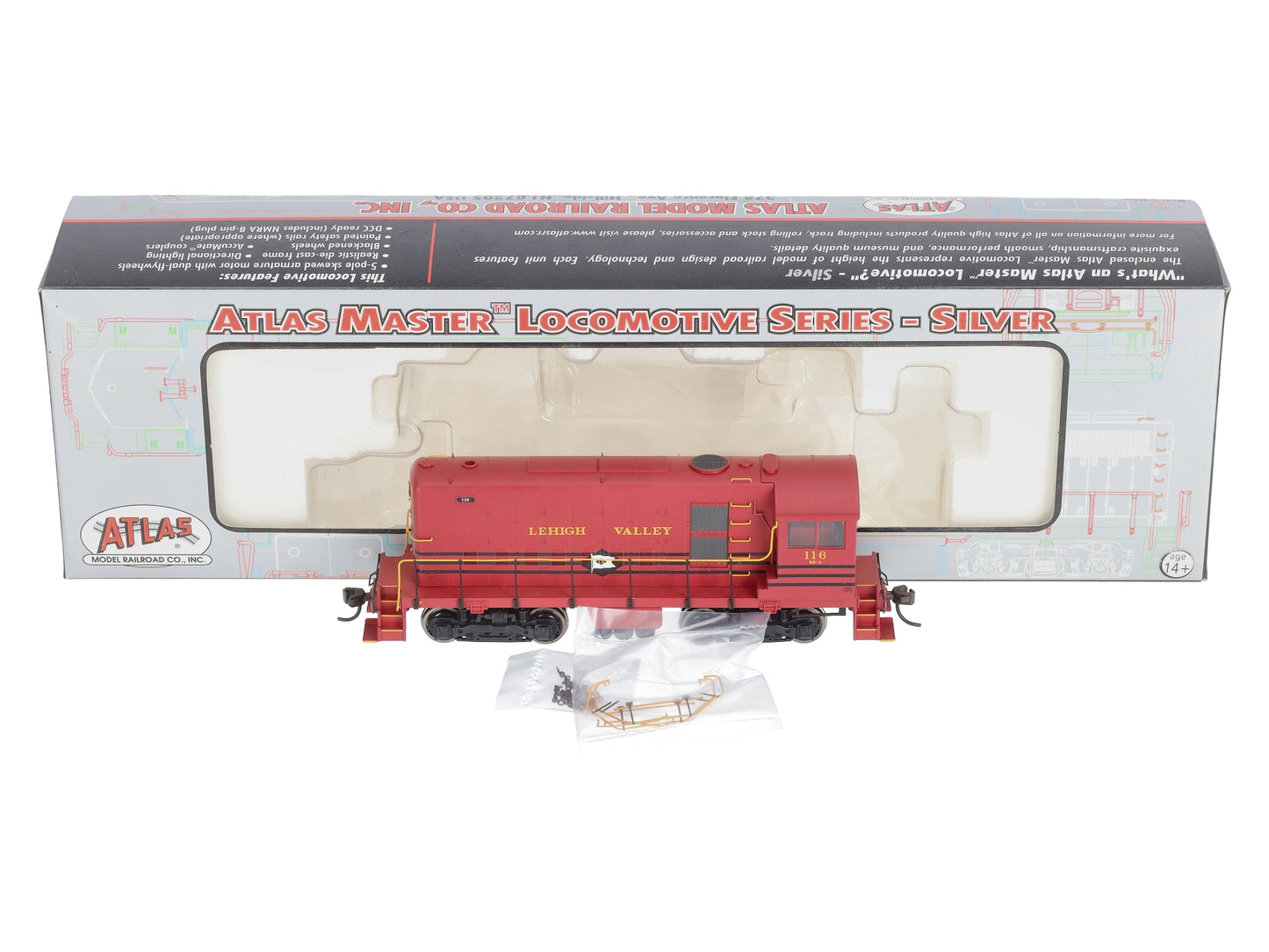 Atlas 10001095 HO Scale Lehigh Valley HH660 Powered Diesel Locomotive #116