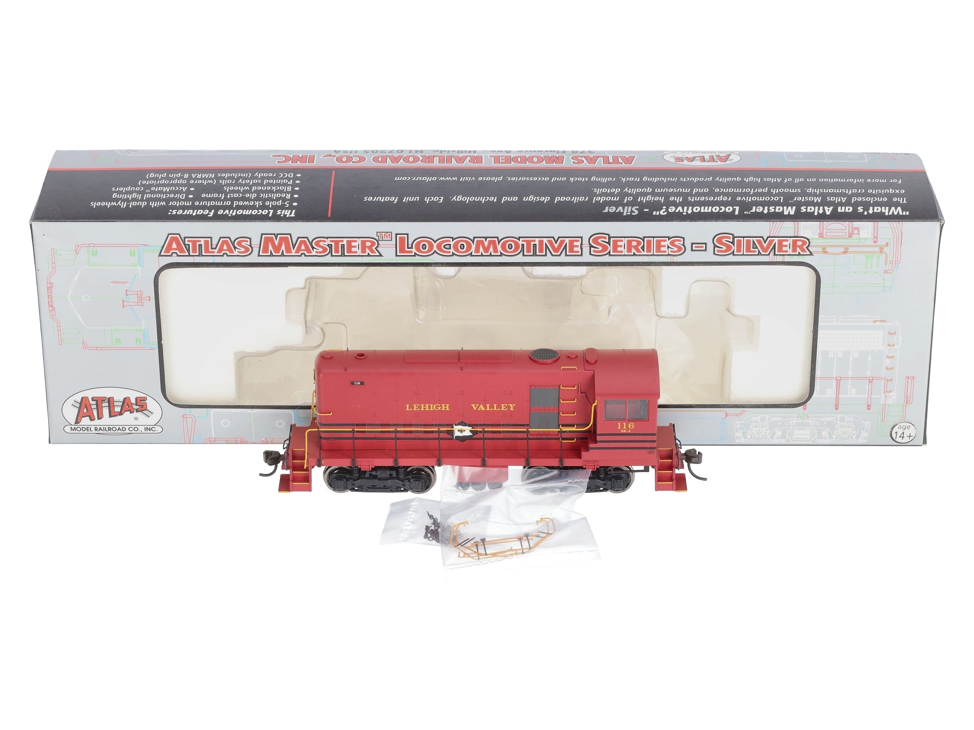 Atlas 10001095 HO Scale Lehigh Valley HH660 Powered Diesel Locomotive #116