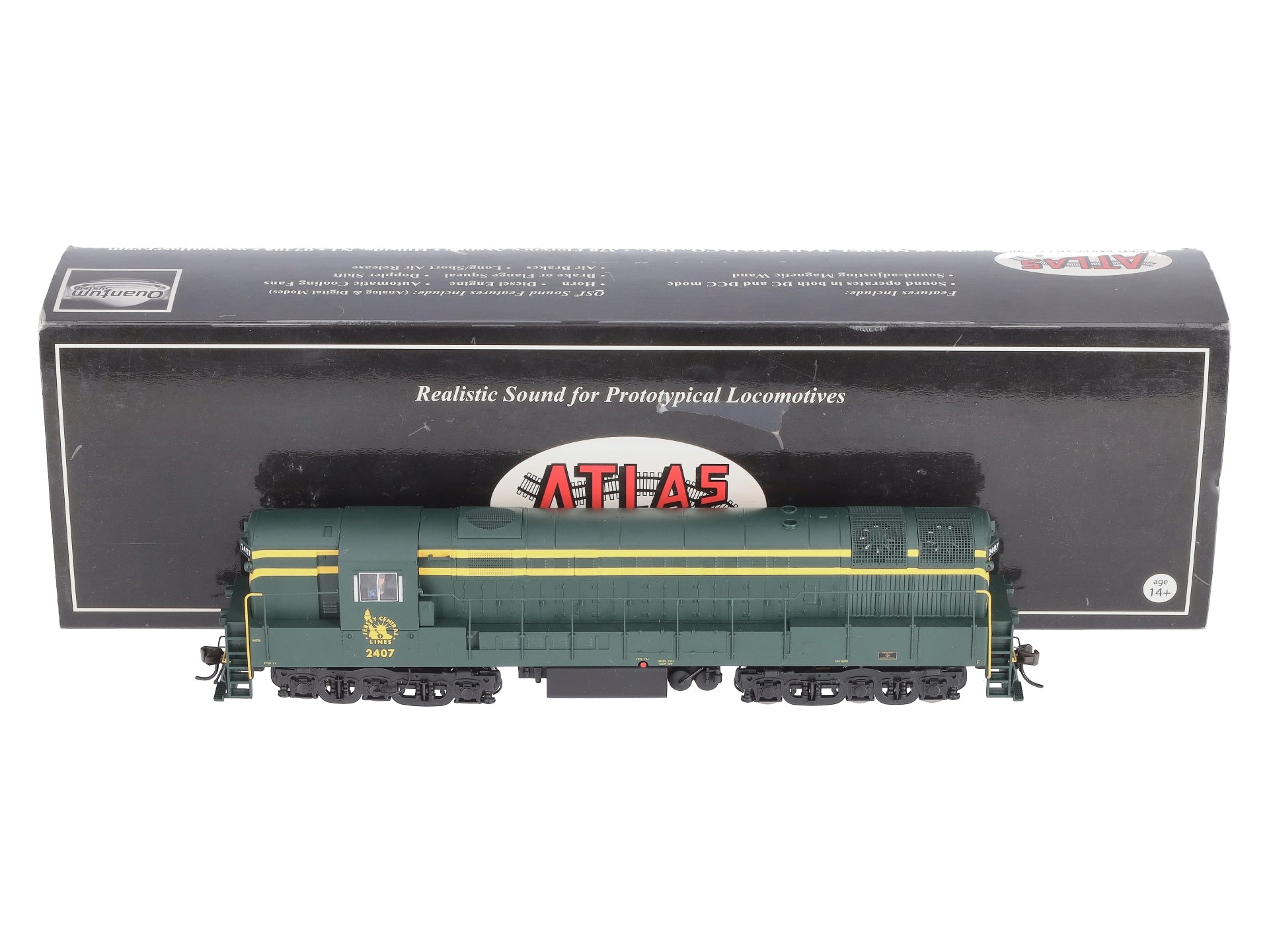 Atlas 7766 HO Scale Central of New Jersey Trainmaster #2407 w/DCC & Sound