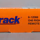Lionel 6-12066 O O48 Right Hand Remote-Control 30° FasTrack Switch Turnout EX/Box