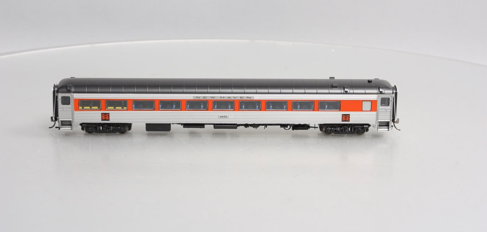 Rapido Trains 17023 HO New Haven Pullman-Bradley Stainless Steel Coach #8602