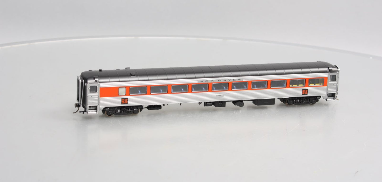 Rapido Trains 17023 HO New Haven Pullman-Bradley Stainless Steel Coach #8602