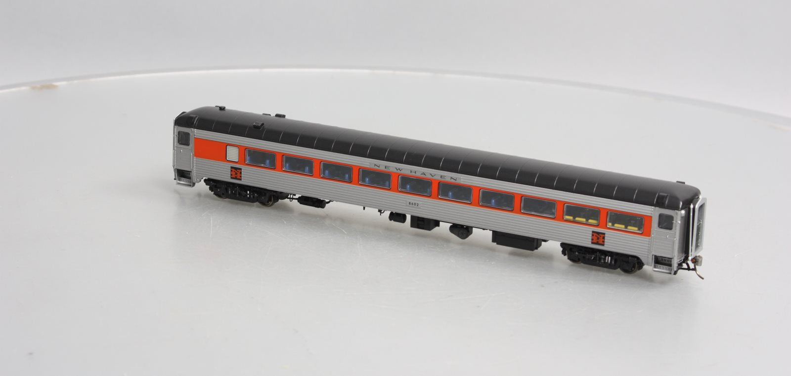 Rapido Trains 17023 HO New Haven Pullman-Bradley Stainless Steel Coach #8602