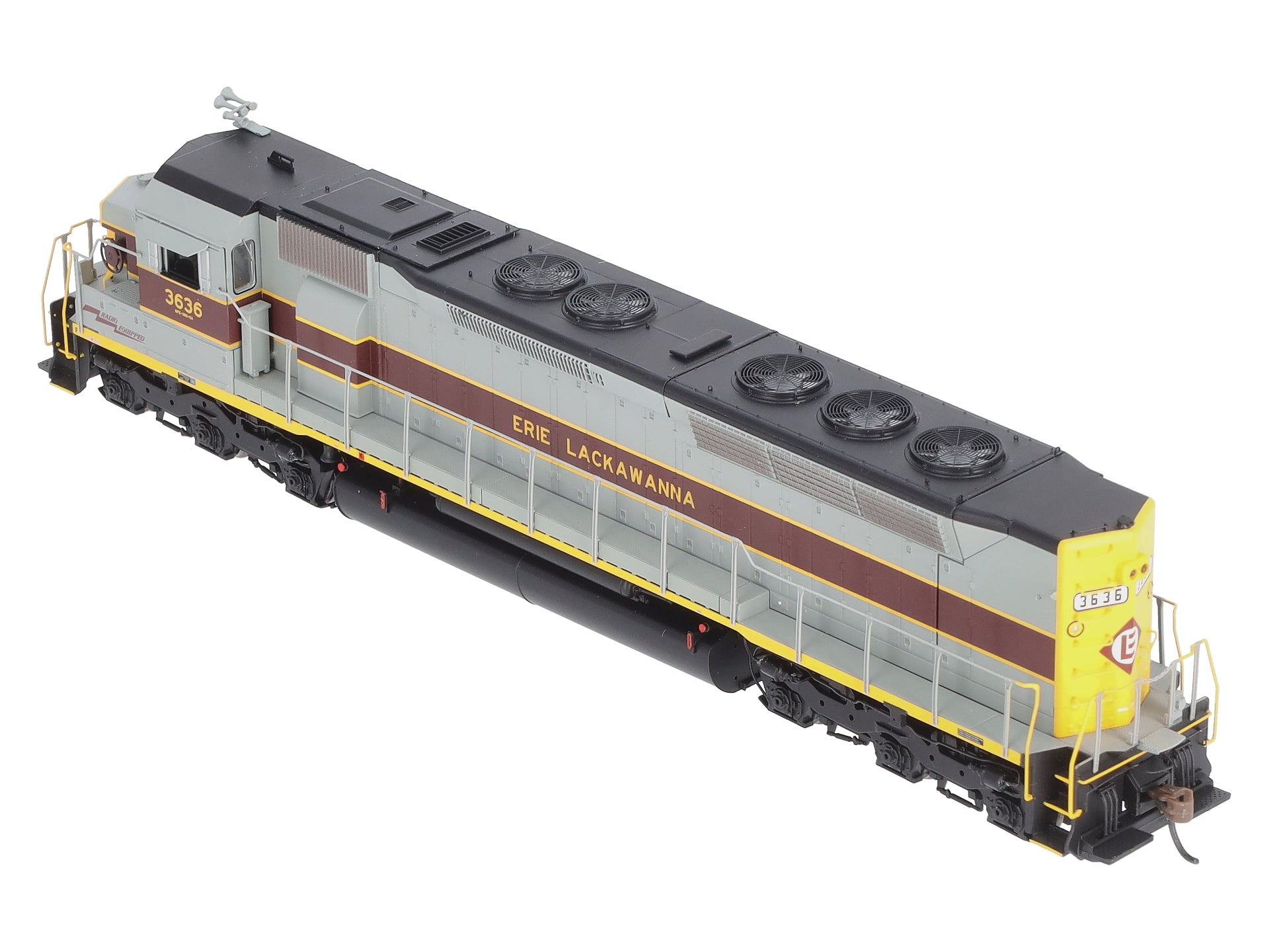 Athearn G63698 HO Erie Lackawanna SDP45 Diesel Locomotive with DCC & Sound #3636