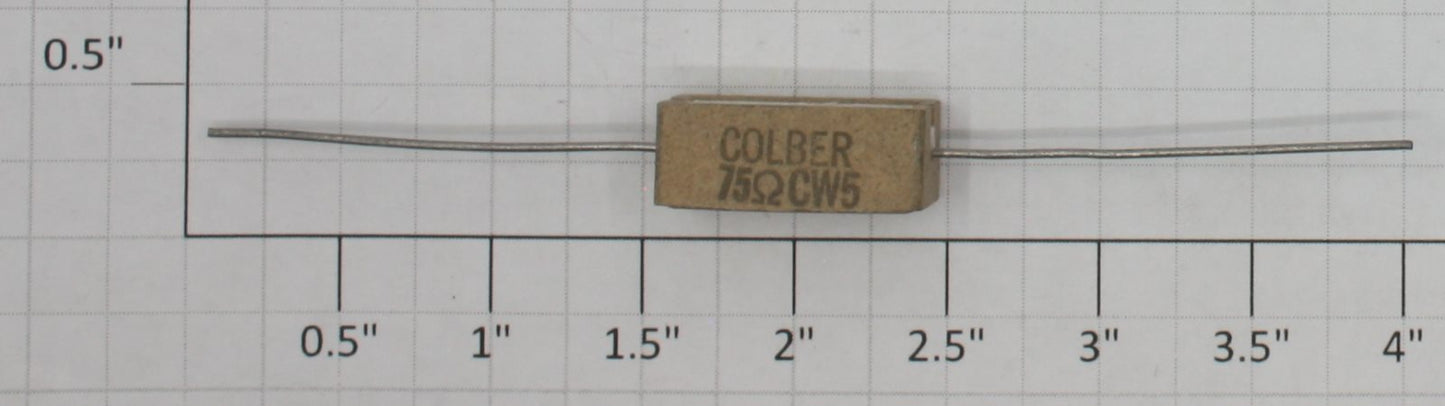 Colber K120-2 75 Ohm CW5 Ceramic Resistor