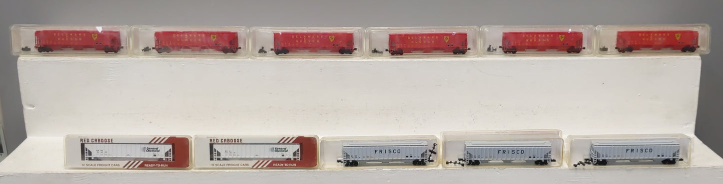 Red Caboose Assorted N Scale 3-Bay Hopper Cars [11] LN