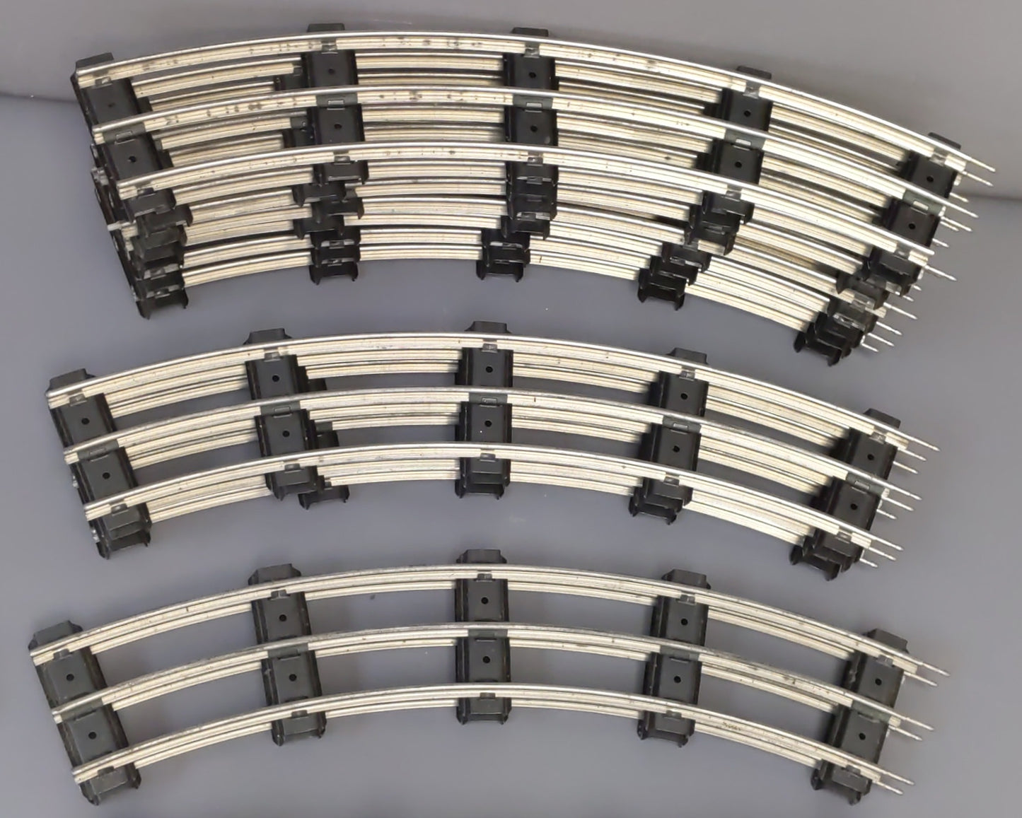 MTH & Other Standard Gauge Tubular Straight & Curved Track Sections [18] VG