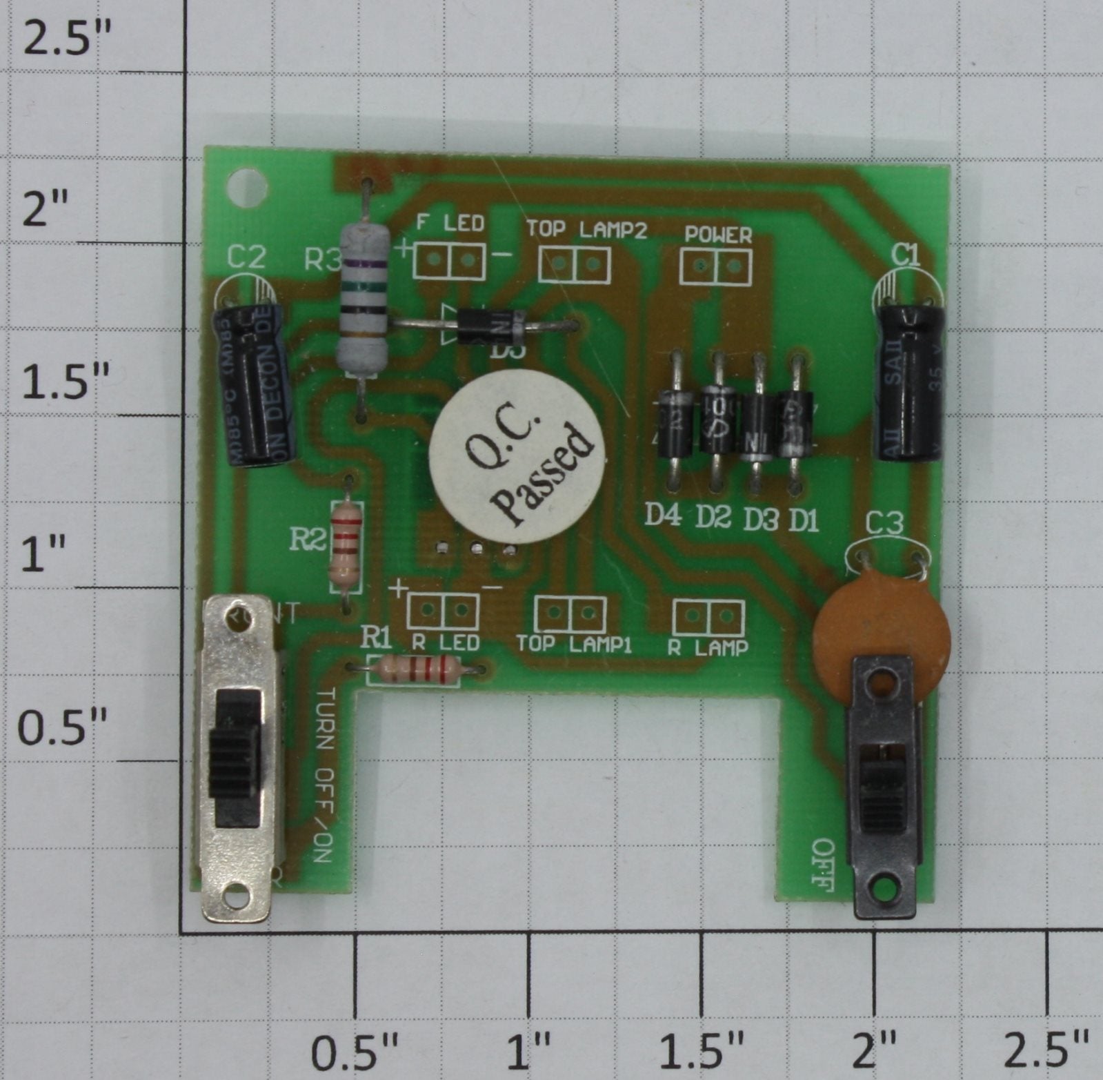 K-Line K4630-E013 Lighting PCB Circuit Board w/Switches Resistors & Diodes