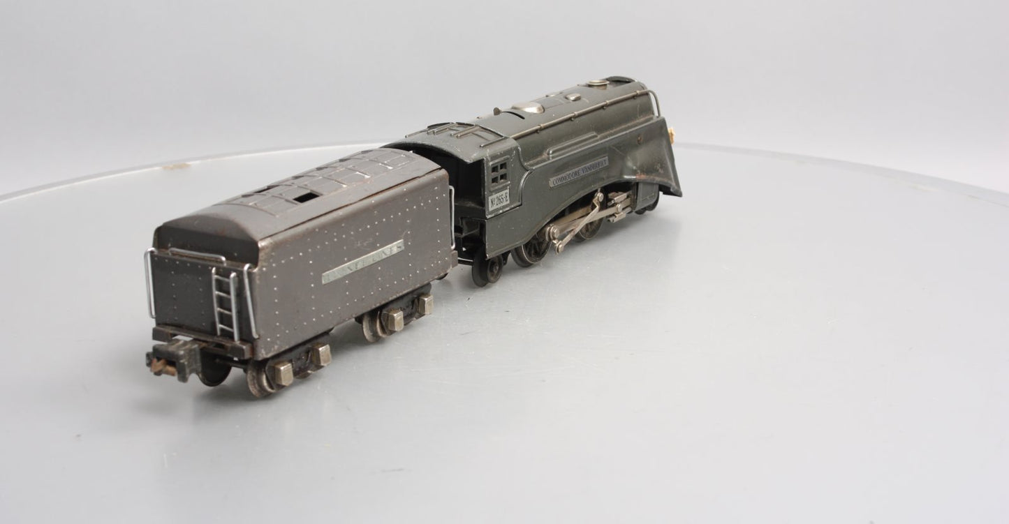 Lionel 265E Vintage O Prewar LL Commodore Vanderbilt Steam Locomotive w Tender/Box