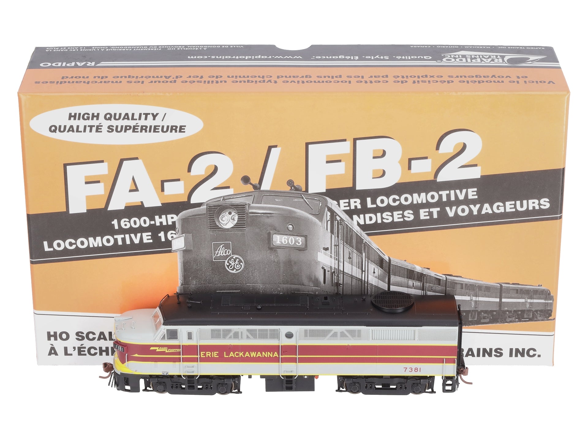 Rapido Trains 21067 HO Erie Lackawanna FA-2 Diesel Locomotive #7381