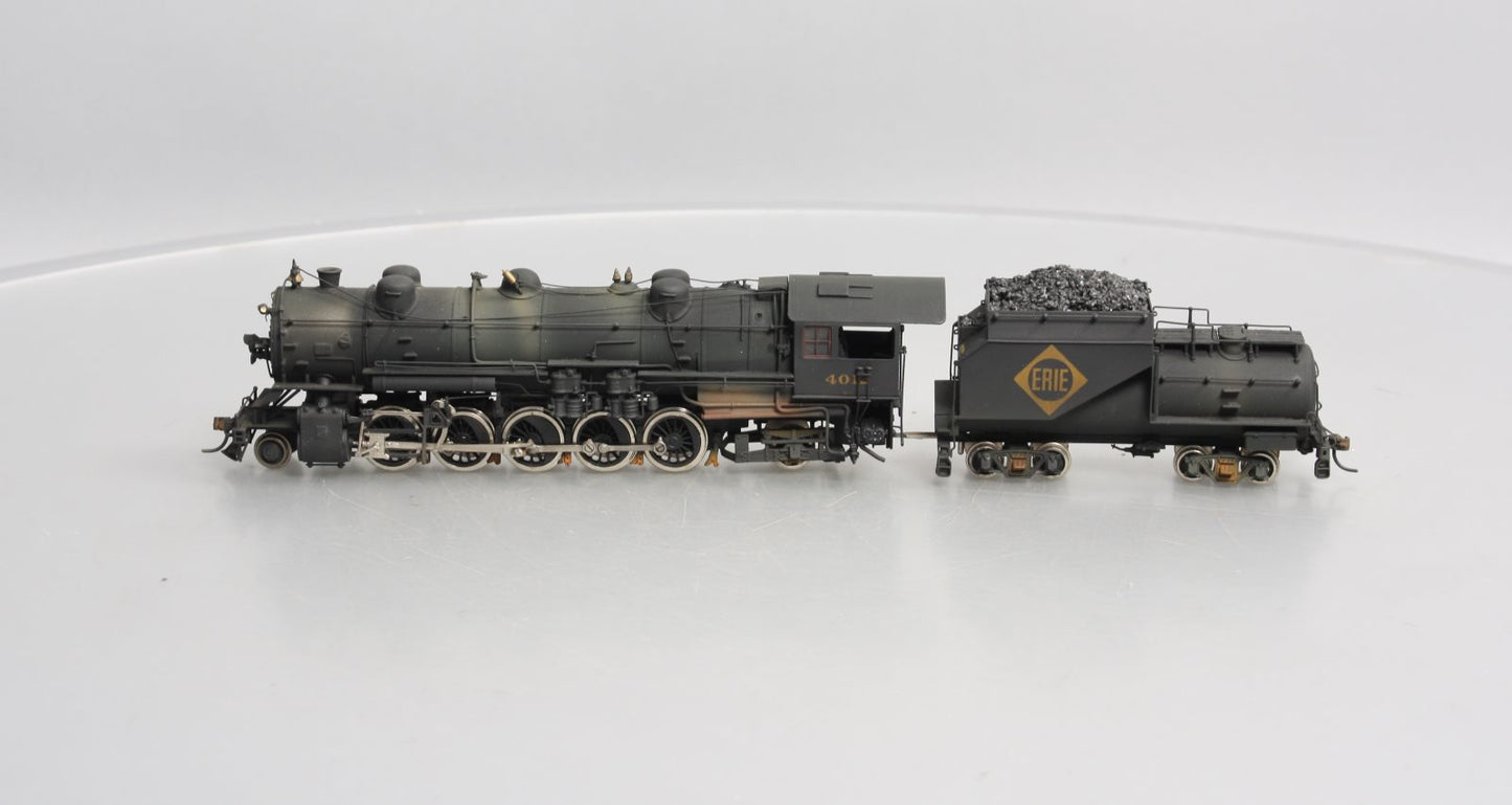 Alco Models S-124 HO Scale Brass Erie R-1 2-10-2 Steam Locomotive & Tender EX/Box