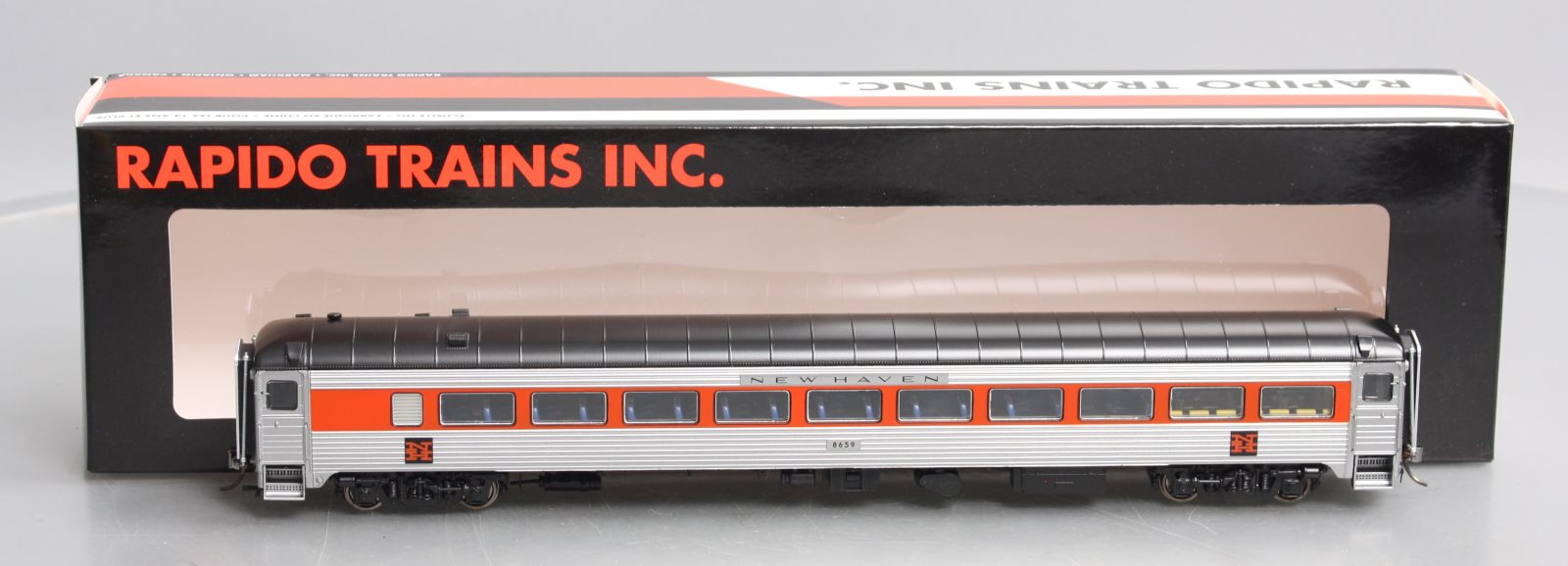 Rapido Trains 17031 HO New Haven Pullman-Bradley Stainless Steel Coach #8659