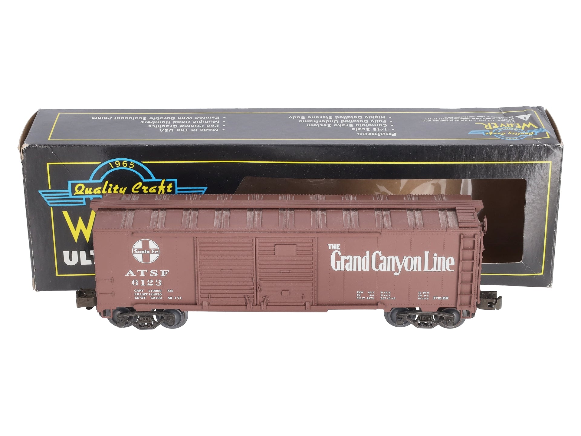 Weaver U20001LD Santa Fe Steel Side Double Door #6123 (3 Rail) NIB