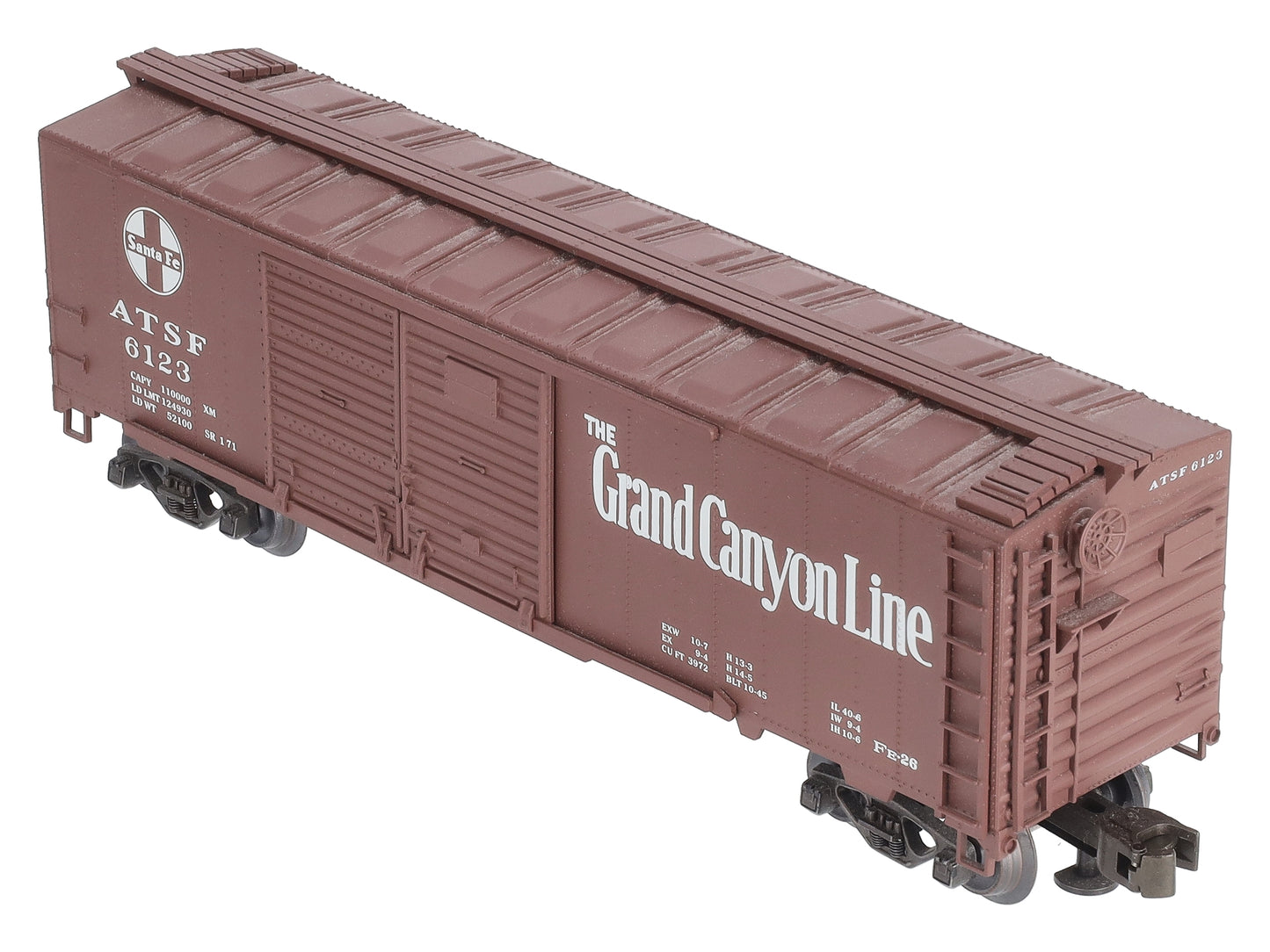 Weaver U20001LD Santa Fe Steel Side Double Door #6123 (3 Rail) NIB