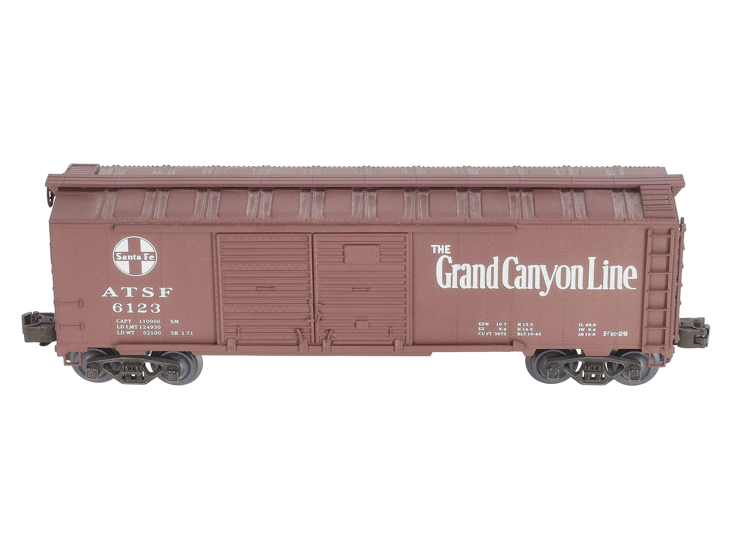 Weaver U20001LD Santa Fe Steel Side Double Door #6123 (3 Rail) NIB