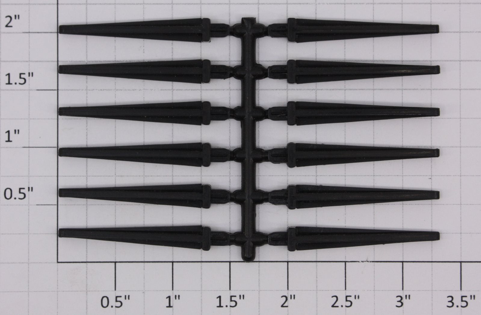 Lionel 9823-7 Black Plastic Flat Car Stake Bulk (Set of 12)